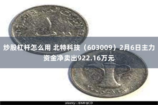 炒股杠杆怎么用 北特科技（603009）2月6日主力资金净卖出922.16万元