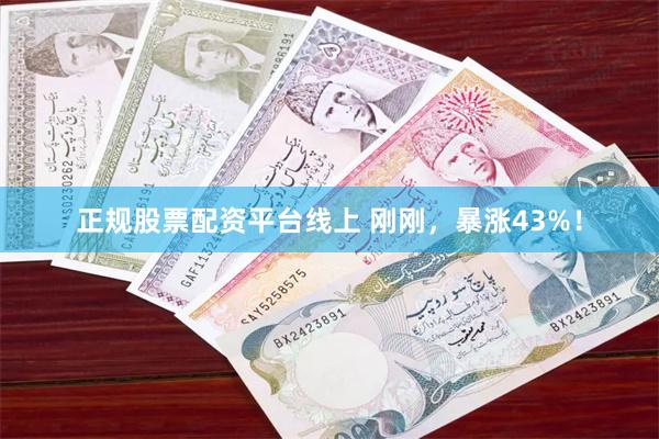 正规股票配资平台线上 刚刚，暴涨43%！