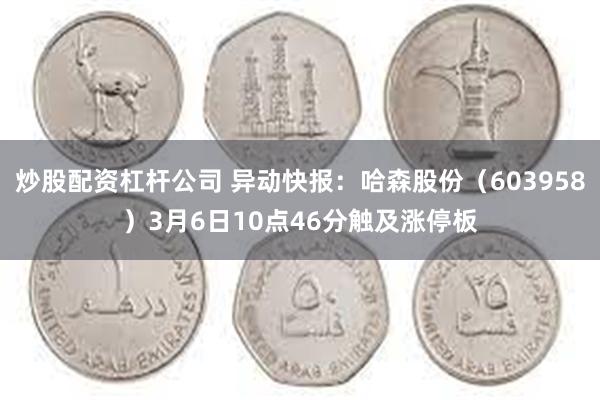 炒股配资杠杆公司 异动快报：哈森股份（603958）3月6日10点46分触及涨停板