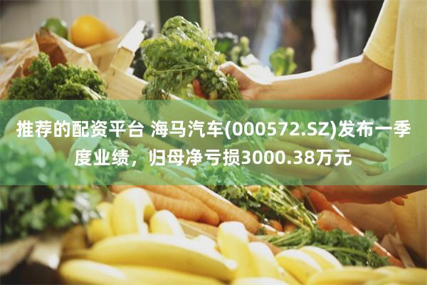 推荐的配资平台 海马汽车(000572.SZ)发布一季度业绩，归母净亏损3000.38万元